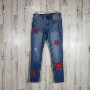 So jeggings with custom patches size 9